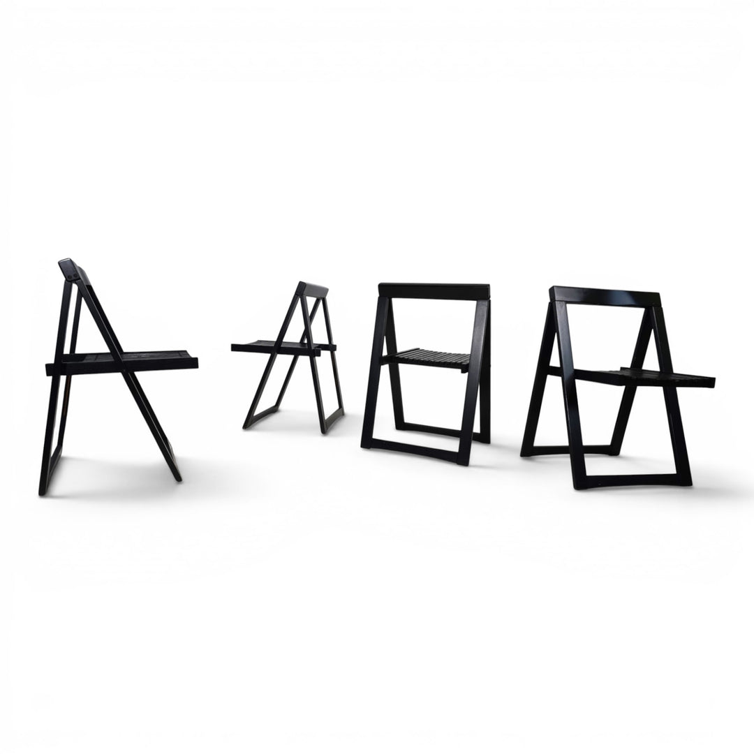 4er Set Aldo Jacobi Trieste Klappstühle für Bazzani, 1960