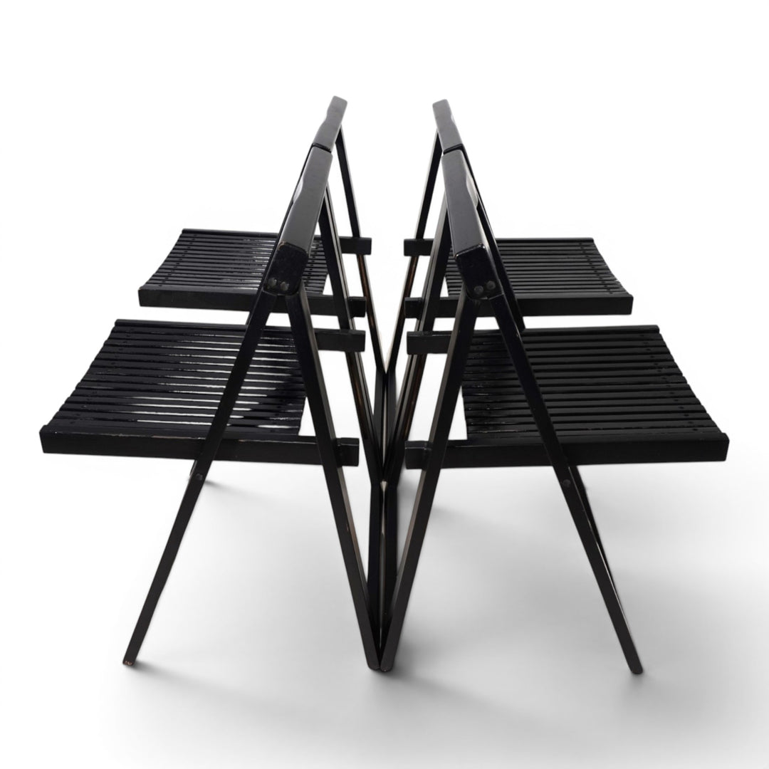 4er Set Aldo Jacobi Trieste Klappstühle für Bazzani, 1960