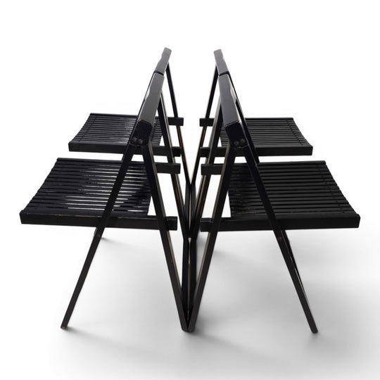 4er Set Aldo Jacobi Trieste Klappstühle für Bazzani, 1960