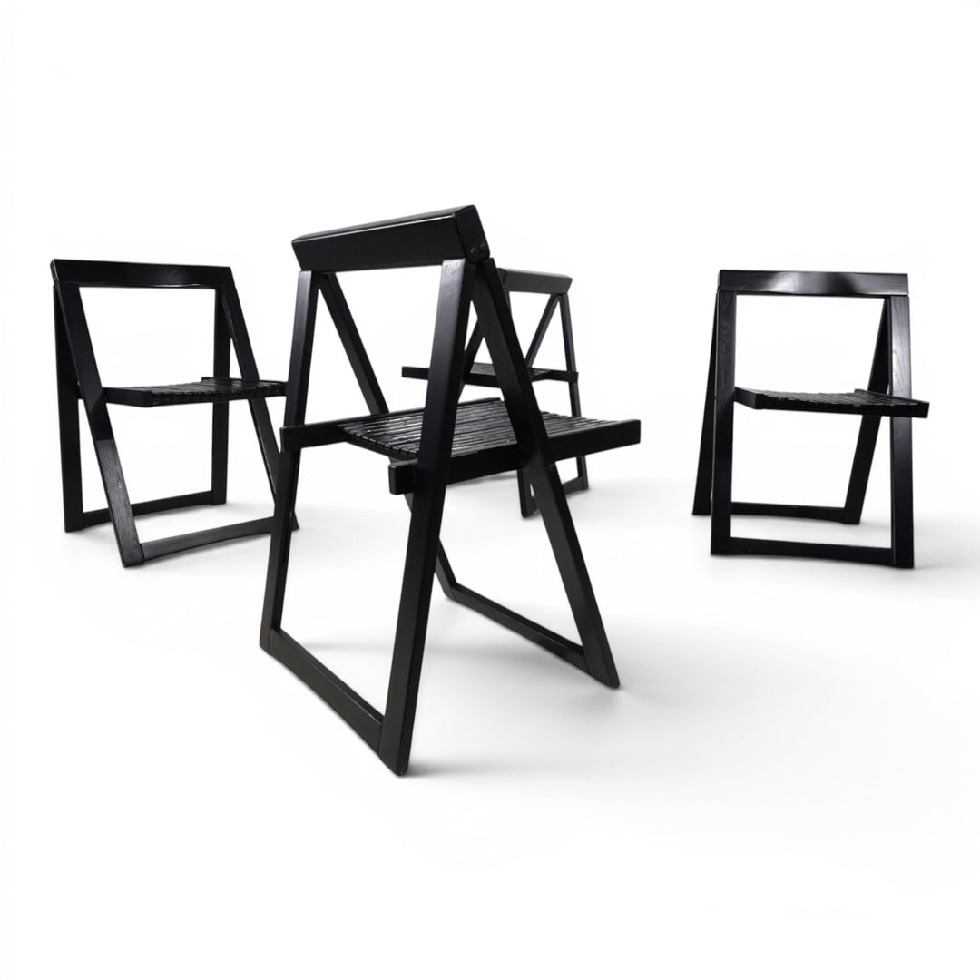 4er Set Aldo Jacobi Trieste Klappstühle für Bazzani, 1960