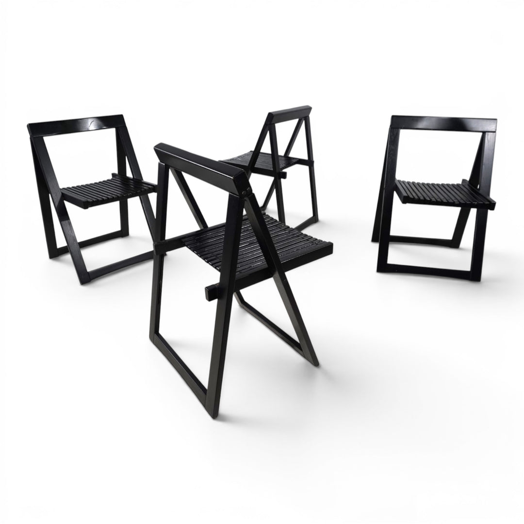 4er Set Aldo Jacobi Trieste Klappstühle für Bazzani, 1960