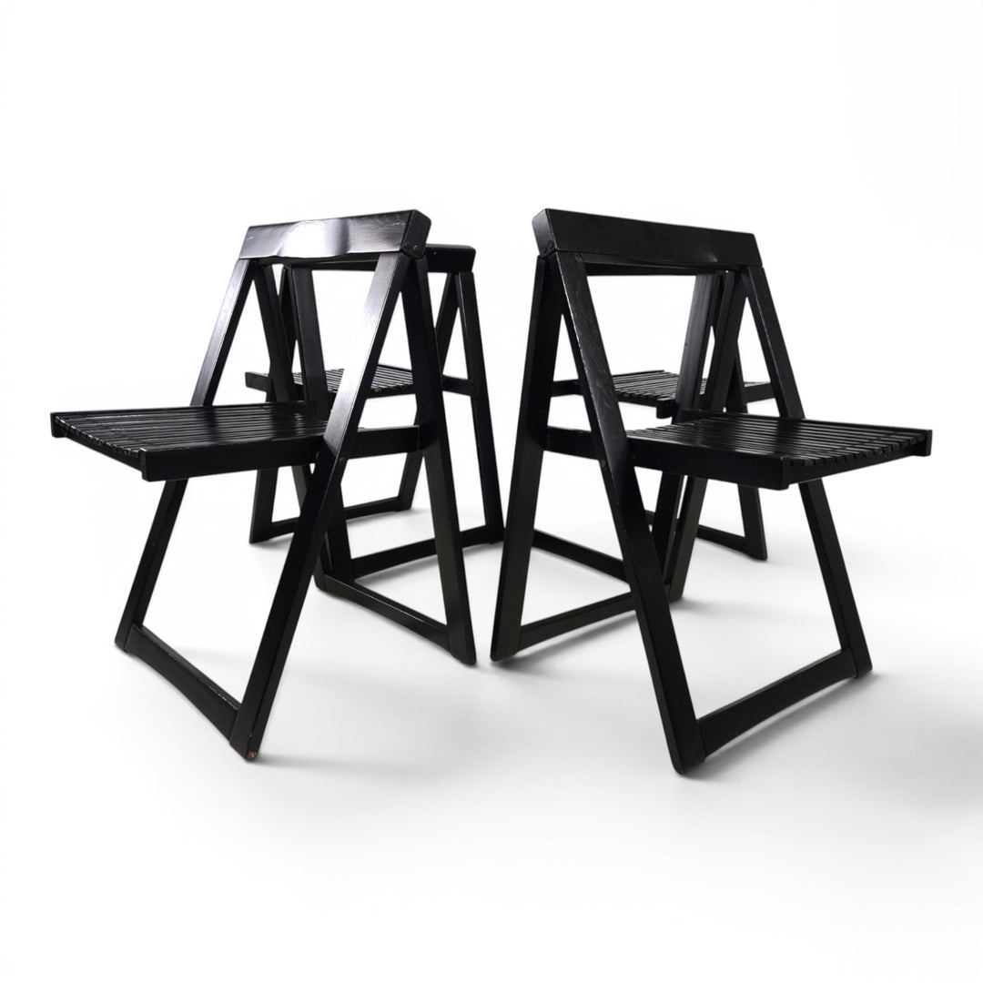 4er Set Aldo Jacobi Trieste Klappstühle für Bazzani, 1960