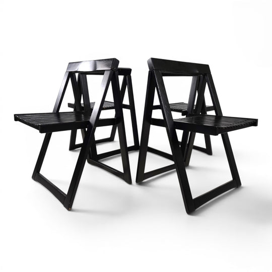 4er Set Aldo Jacobi Trieste Klappstühle für Bazzani, 1960