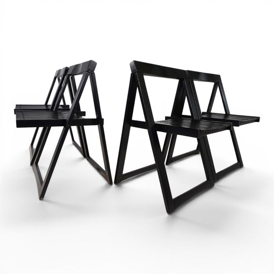 4er Set Aldo Jacobi Trieste Klappstühle für Bazzani, 1960