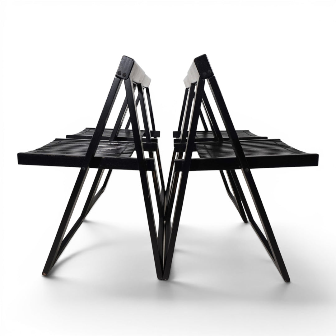 4er Set Aldo Jacobi Trieste Klappstühle für Bazzani, 1960