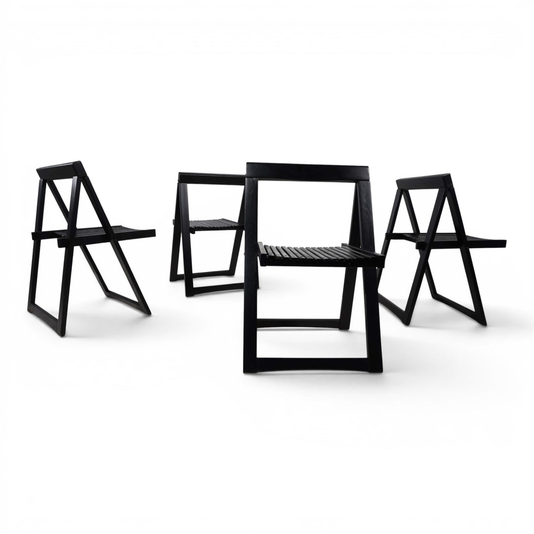 4er Set Aldo Jacobi Trieste Klappstühle für Bazzani, 1960
