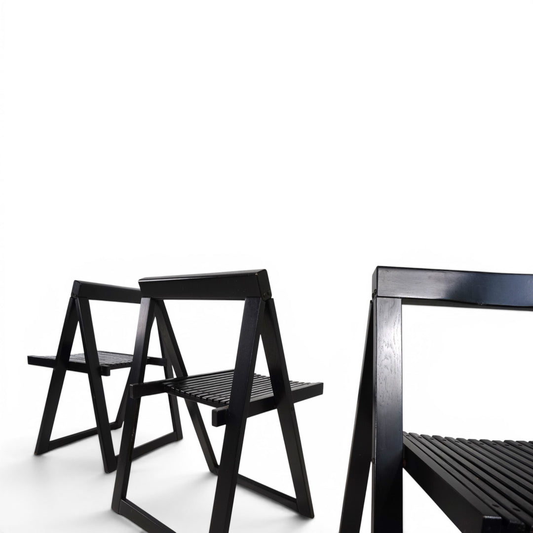 4er Set Aldo Jacobi Trieste Klappstühle für Bazzani, 1960