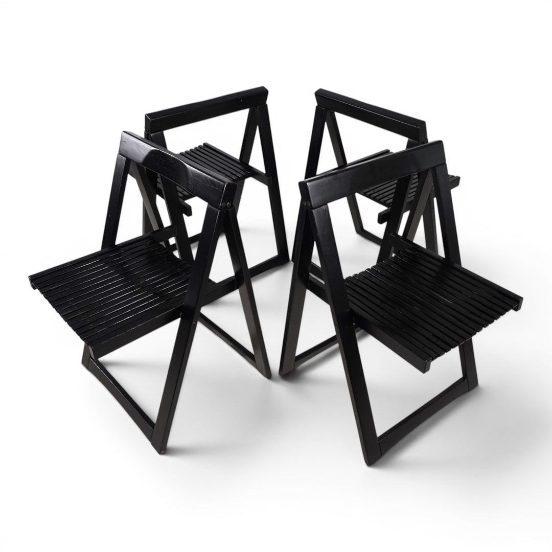 4er Set Aldo Jacobi Trieste Klappstühle für Bazzani, 1960