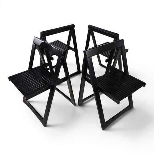 4er Set Aldo Jacobi Trieste Klappstühle für Bazzani, 1960