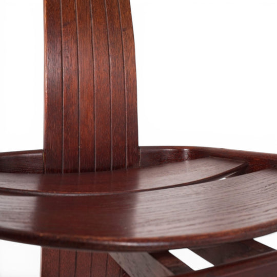 Allmilmö Brutalist Oak Chair, 1980
