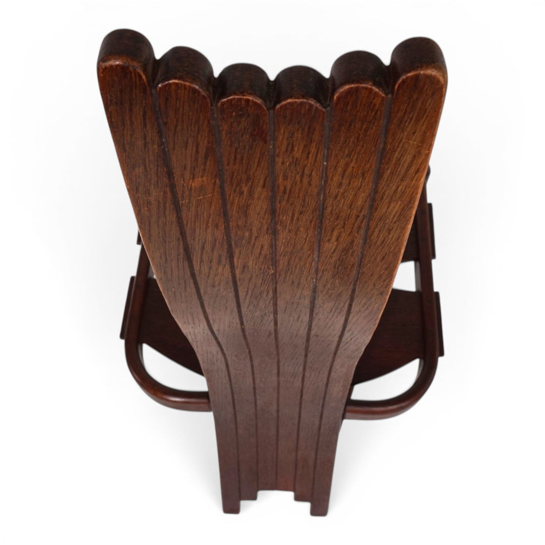 Allmilmö Brutalist Oak Chair, 1980