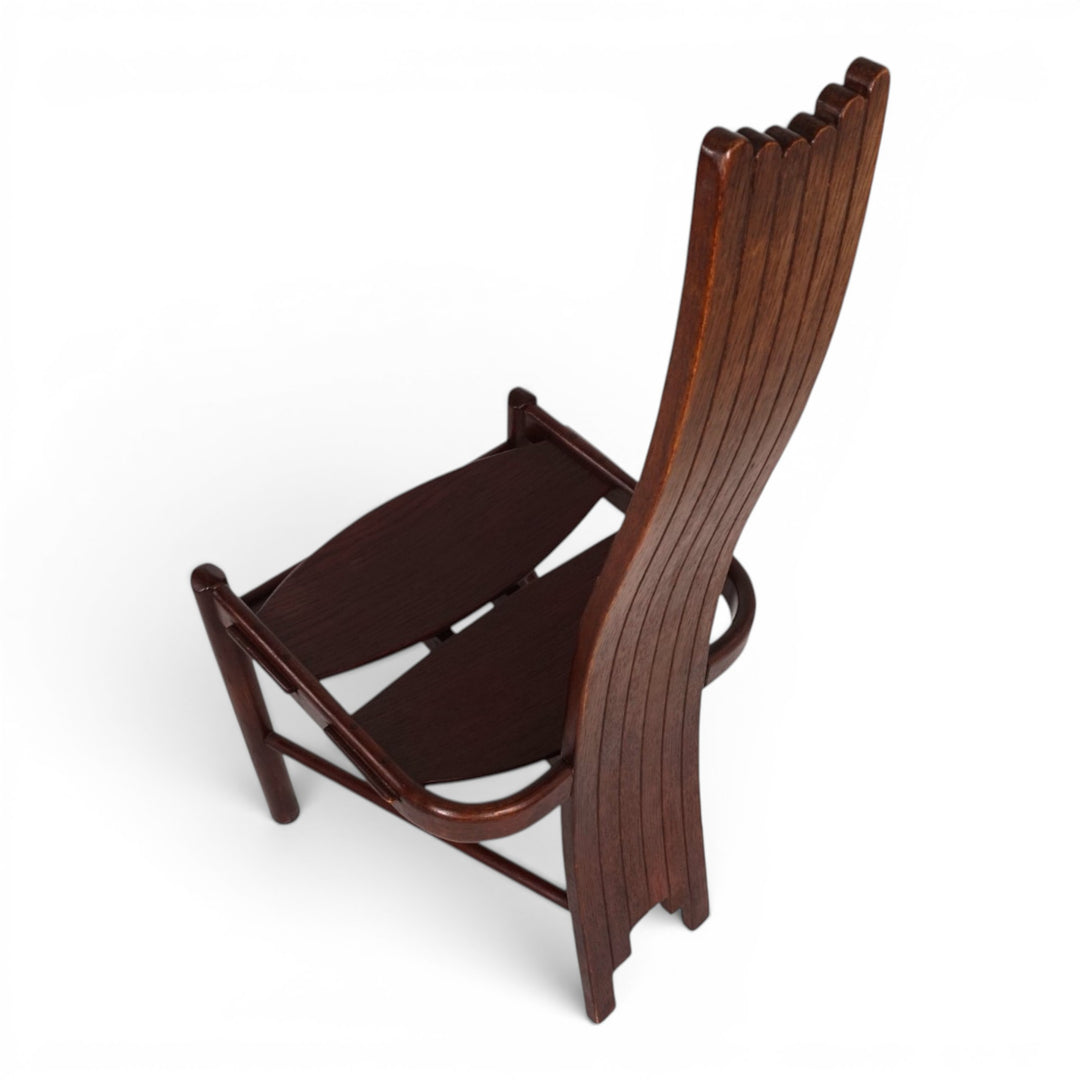 Allmilmö Brutalist Oak Chair, 1980