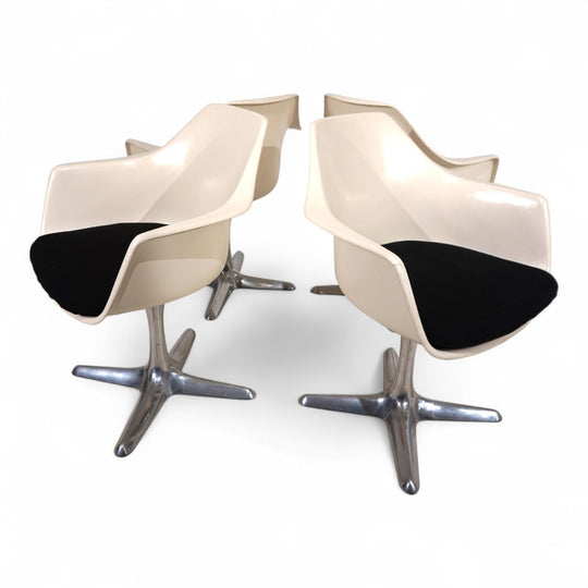 4er Set Arkana 116 Esszimmerstühle von Maurice Burke, 1960