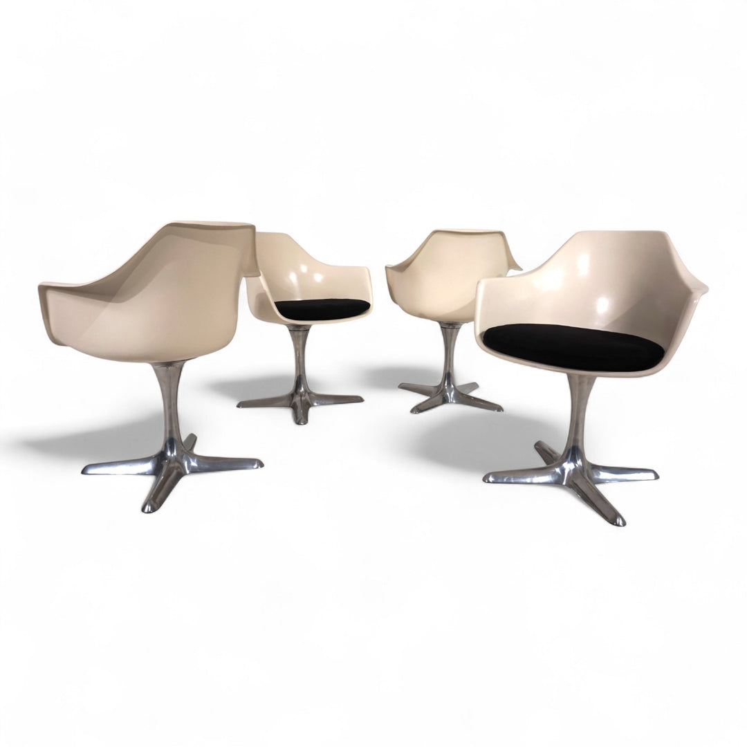 4er Set Arkana 116 Esszimmerstühle von Maurice Burke, 1960