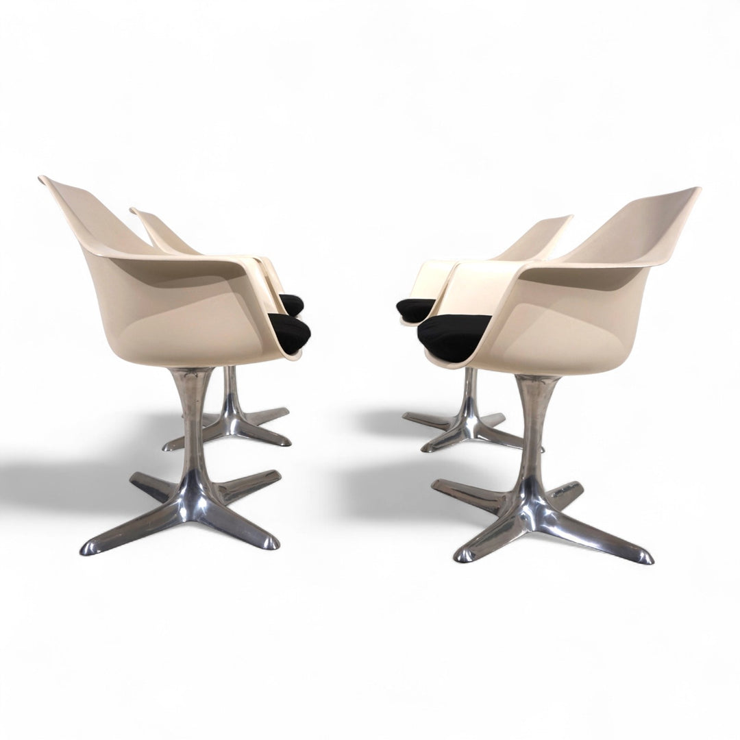 4er Set Arkana 116 Esszimmerstühle von Maurice Burke, 1960