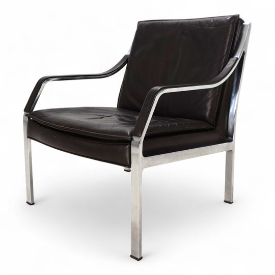 Knoll Art Collection leather lounge chair by Rudolf B. Glatzel, 1970