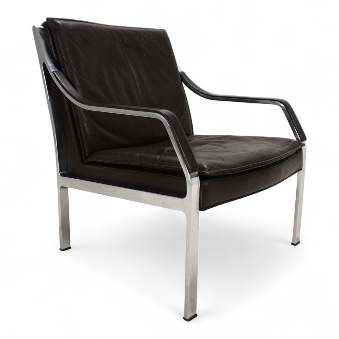 Knoll Art Collection leather lounge chair by Rudolf B. Glatzel, 1970