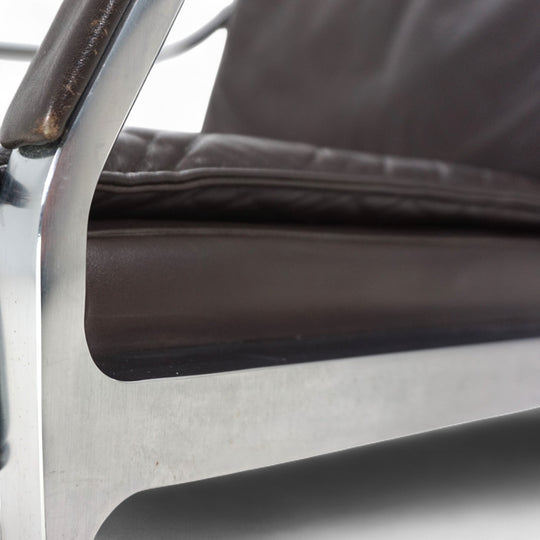 Knoll Art Collection leather lounge chair by Rudolf B. Glatzel, 1970