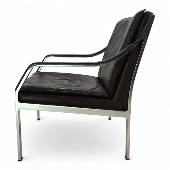 Knoll Art Collection leather lounge chair by Rudolf B. Glatzel, 1970