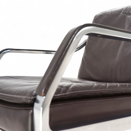 Knoll Art Collection leather lounge chair by Rudolf B. Glatzel, 1970