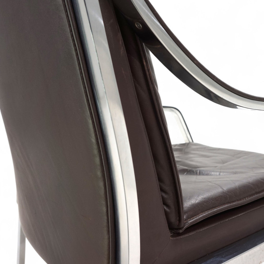 Knoll Art Collection leather lounge chair by Rudolf B. Glatzel, 1970