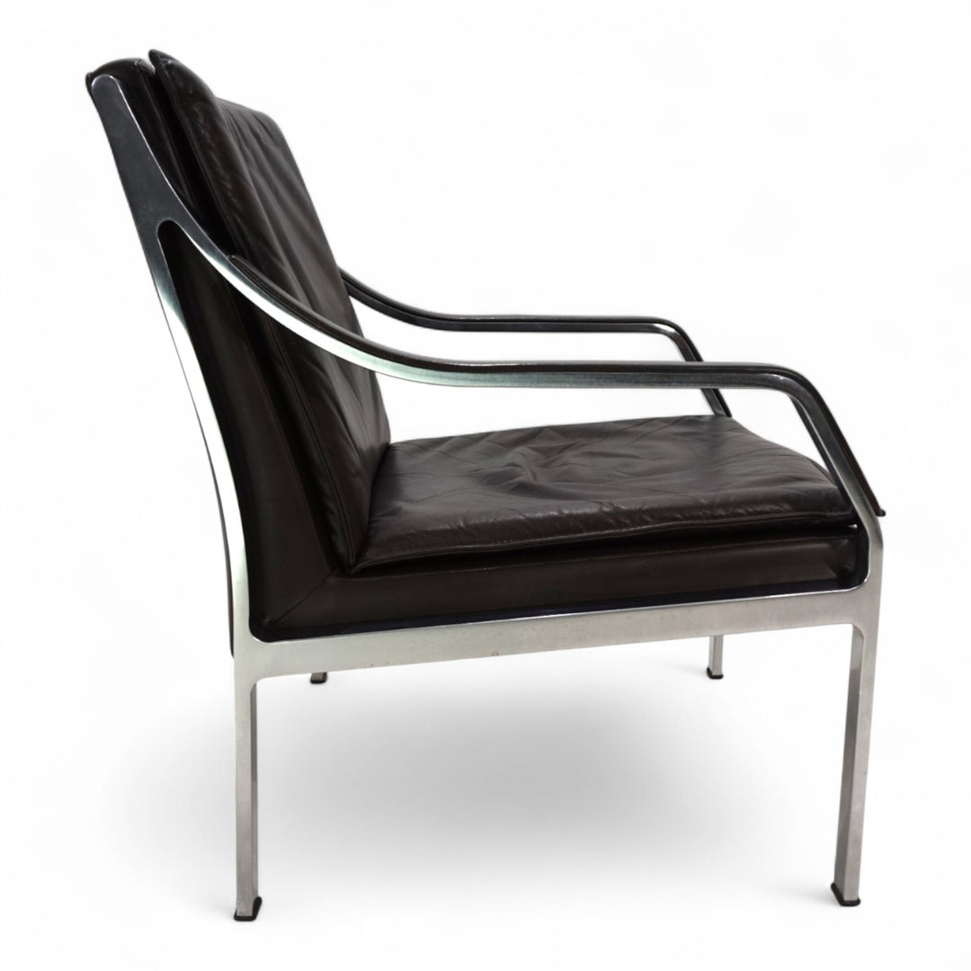 Knoll Art Collection leather lounge chair by Rudolf B. Glatzel, 1970