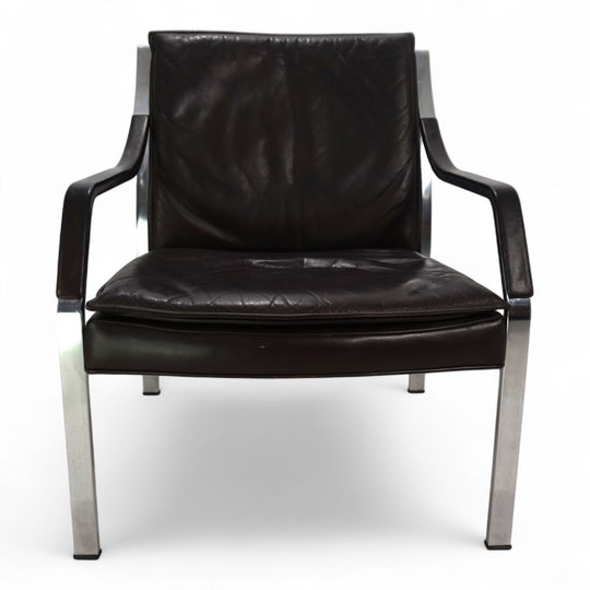 Knoll Art Collection leather lounge chair by Rudolf B. Glatzel, 1970