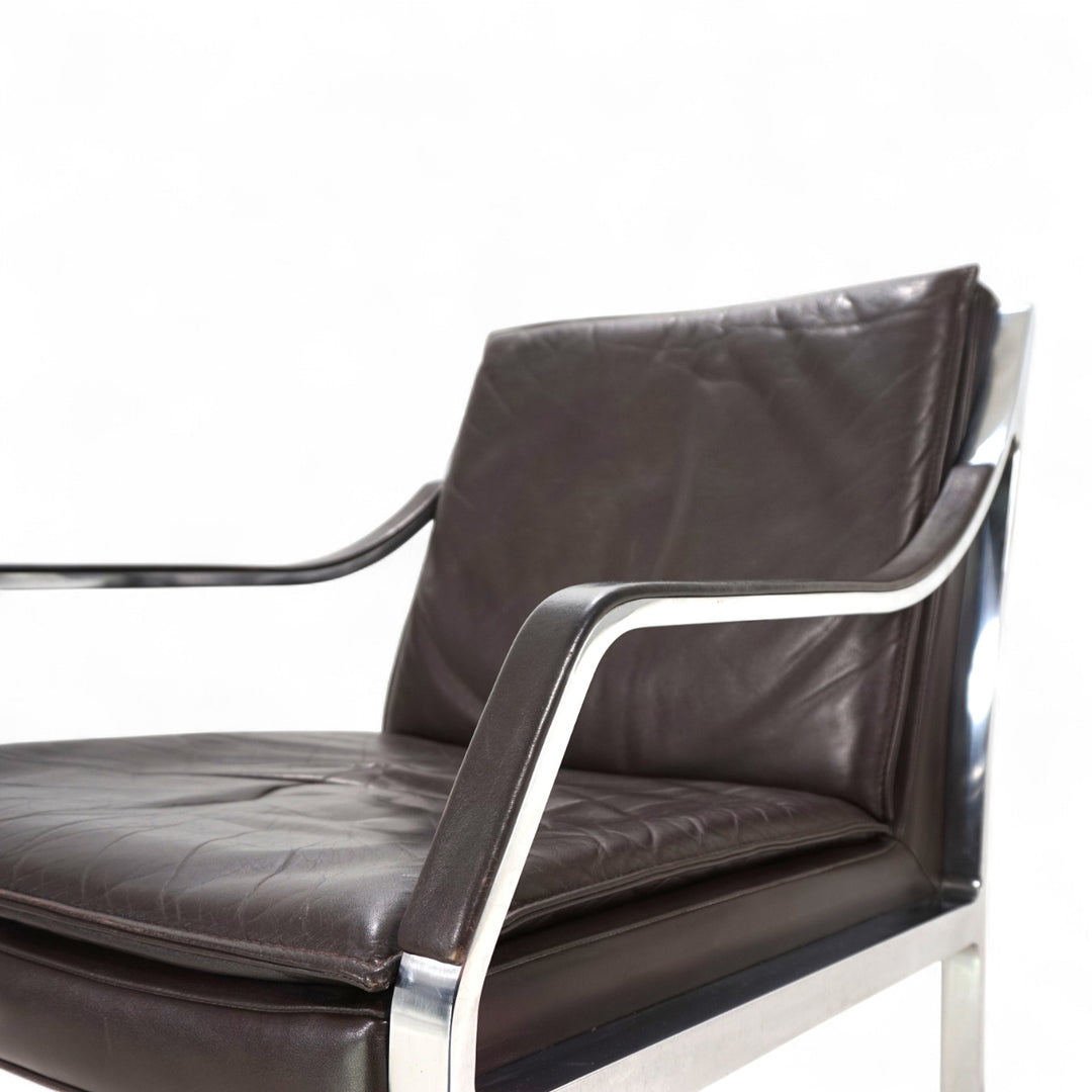 Knoll Art Collection leather lounge chair by Rudolf B. Glatzel, 1970