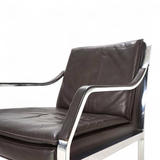 Knoll Art Collection leather lounge chair by Rudolf B. Glatzel, 1970