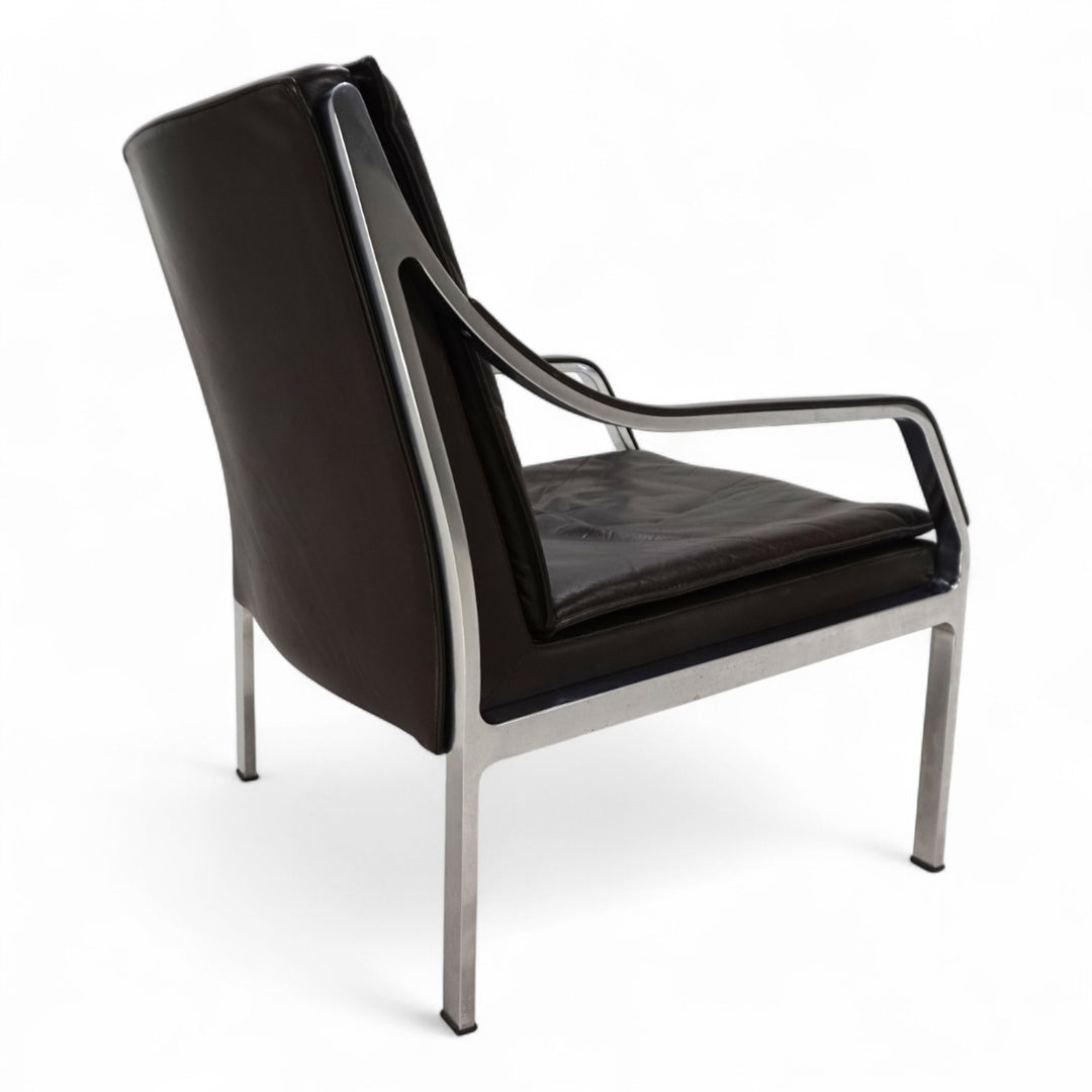 Knoll Art Collection leather lounge chair by Rudolf B. Glatzel, 1970