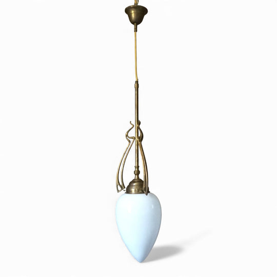 Art Deco Messing Deckenlampe, 1960