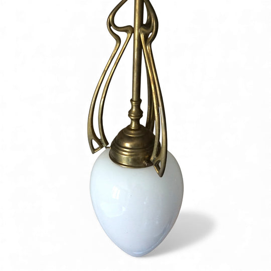 Art Deco Messing Deckenlampe, 1960