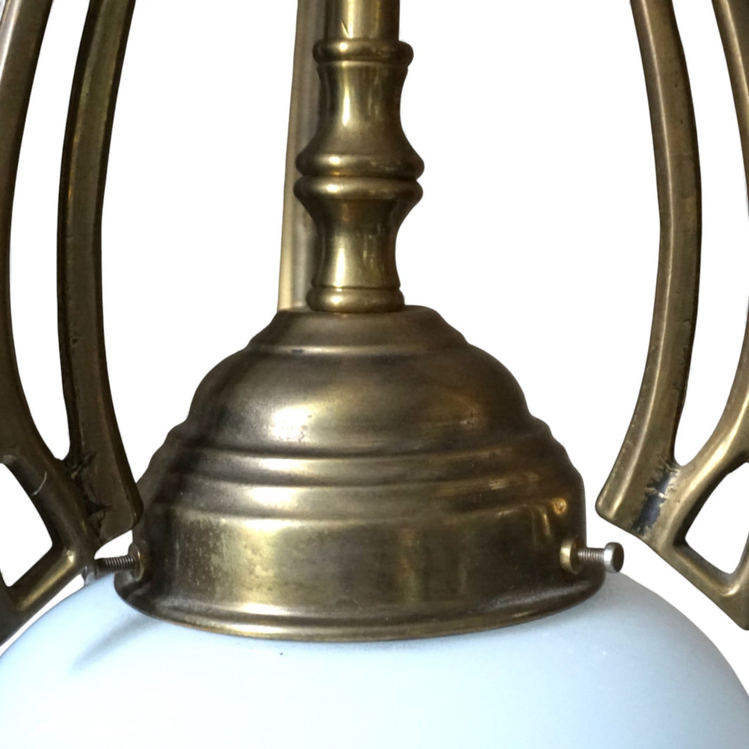 Art Deco Messing Deckenlampe, 1960