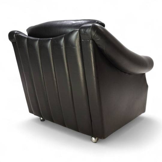 Französischer Art Deco Ledersessel, 1960