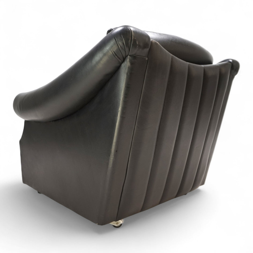 Französischer Art Deco Ledersessel, 1960