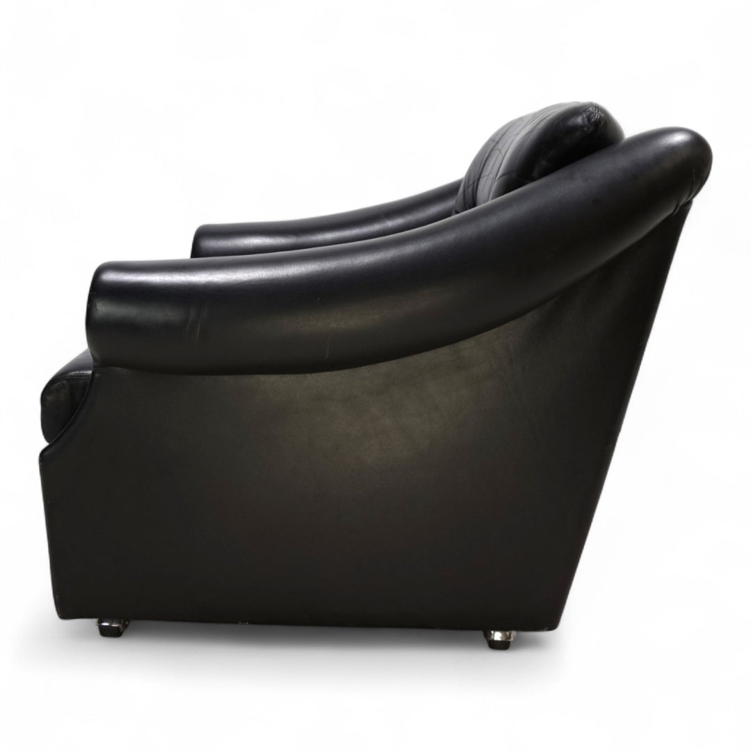 Französischer Art Deco Ledersessel, 1960