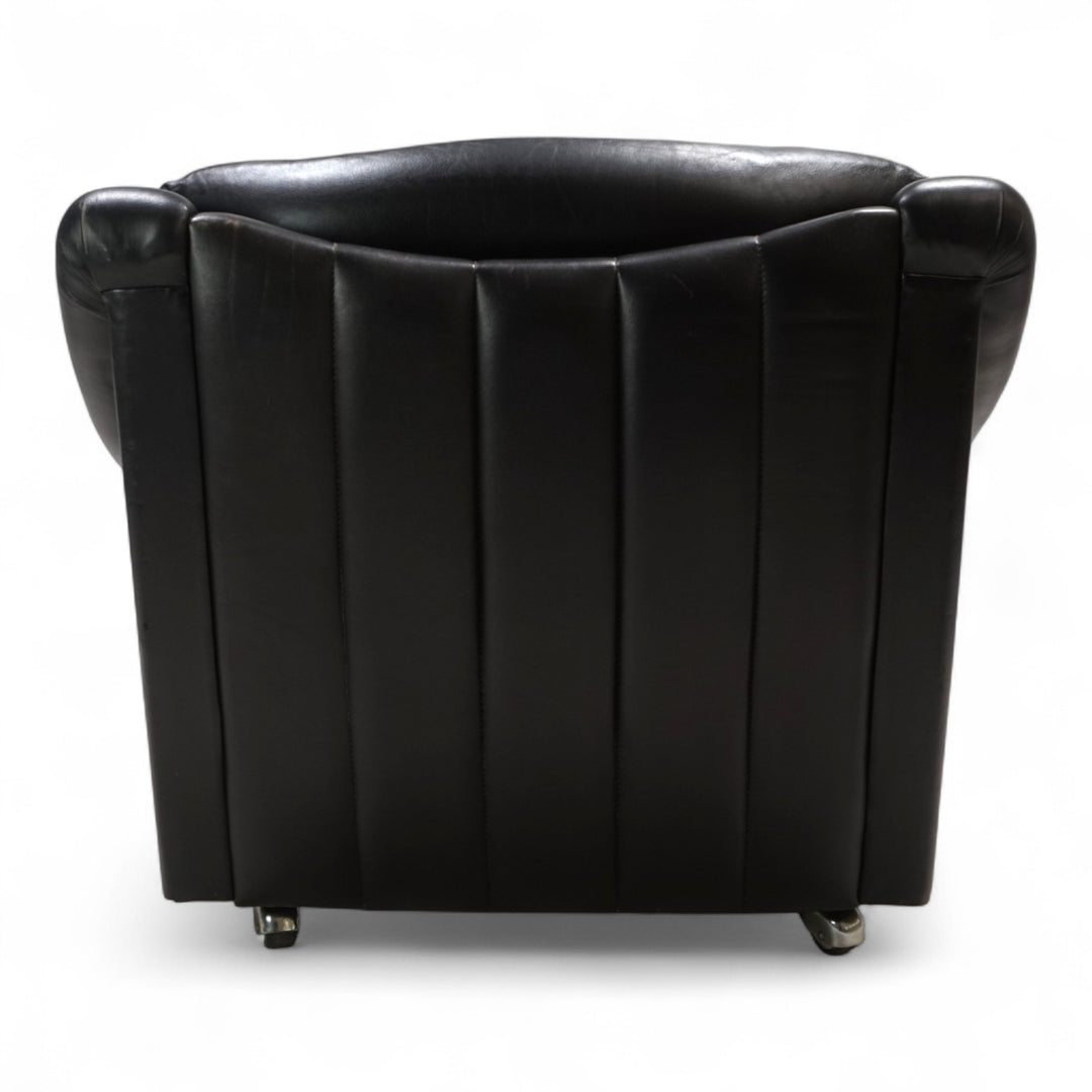 Französischer Art Deco Ledersessel, 1960