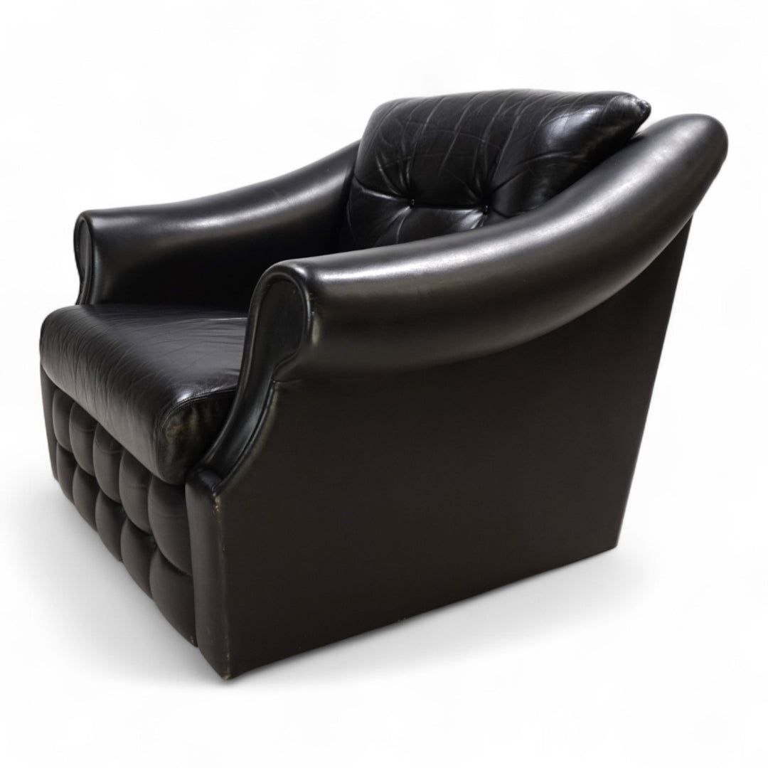 Französischer Art Deco Ledersessel, 1960