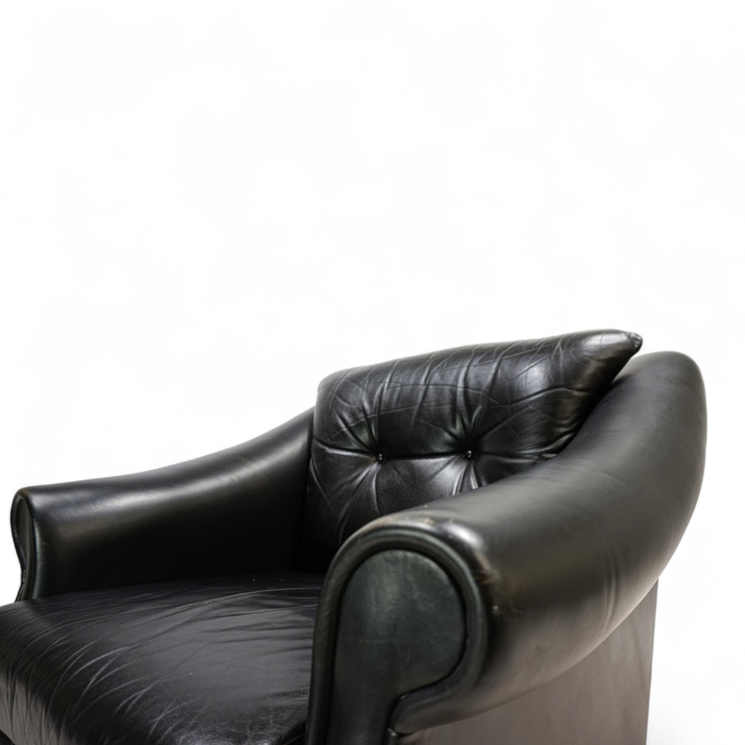 Französischer Art Deco Ledersessel, 1960