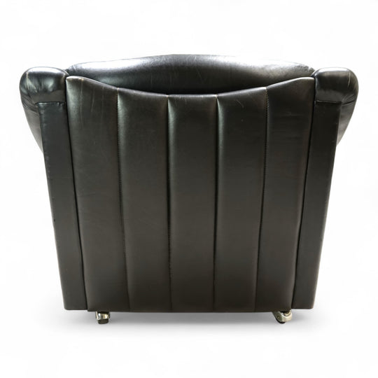 Französischer Art Deco Ledersessel, 1960