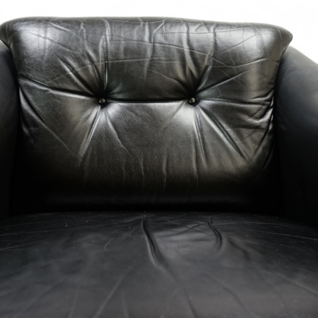 Französischer Art Deco Ledersessel, 1960