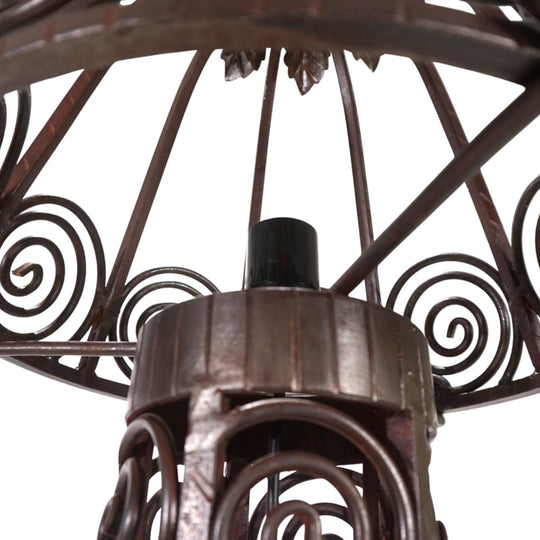 Art Nouveau schmiedeeiserne Stehlampe, 1920