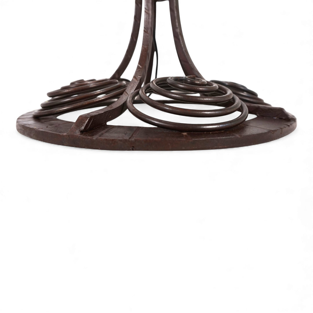 Art Nouveau schmiedeeiserne Stehlampe, 1920