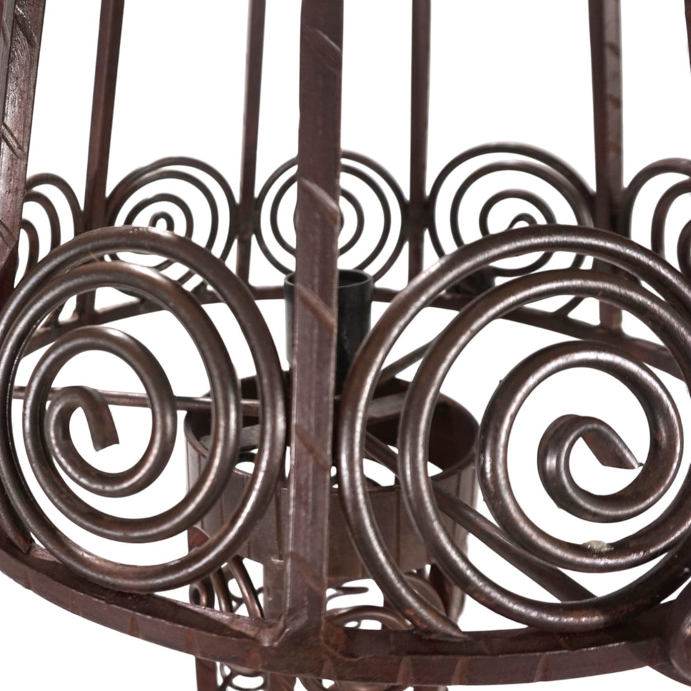 Art Nouveau schmiedeeiserne Stehlampe, 1920