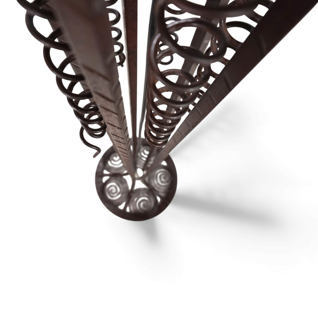 Art Nouveau schmiedeeiserne Stehlampe, 1920