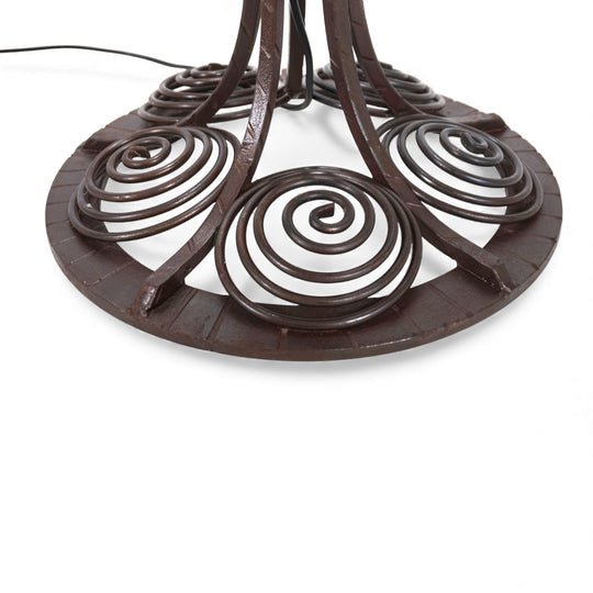 Art Nouveau schmiedeeiserne Stehlampe, 1920