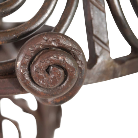 Art Nouveau schmiedeeiserne Stehlampe, 1920