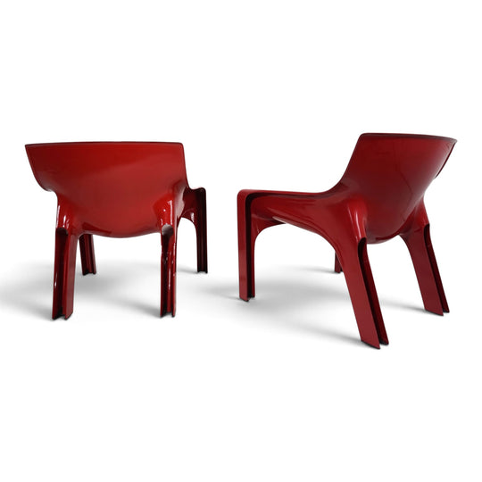 Vico Magistretti Vicario 2er Set Lounge Sessel für Artemide, 1970