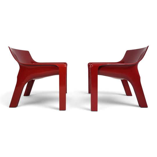 Vico Magistretti Vicario 2er Set Lounge Sessel für Artemide, 1970