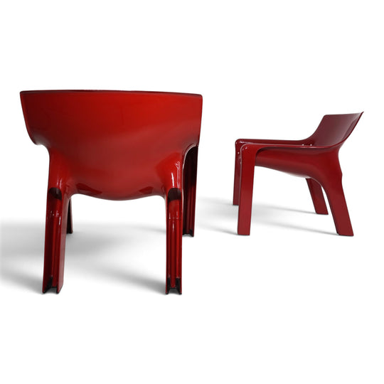 Vico Magistretti Vicario 2er Set Lounge Sessel für Artemide, 1970